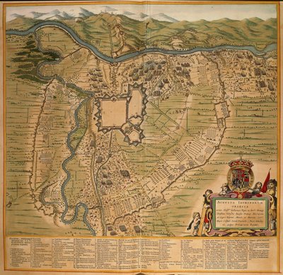 Le siège de Turin en 1639, gravure en couleur de Theatrum Sabaudiae par Joan Blaeu, imprimée en Italie - Joan Blaeu