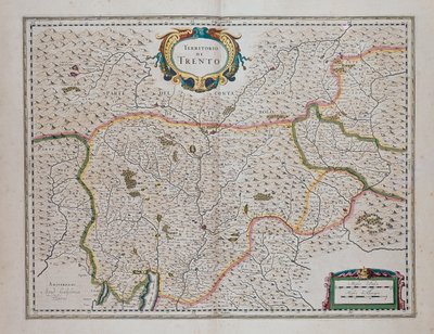 Région de Trente, de Theater of World, ou New Atlas of Maps and Representations of All Regions par Joan Blaeu, Italie - Joan Blaeu