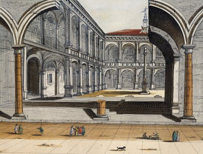 Vue de la cour intérieure de l