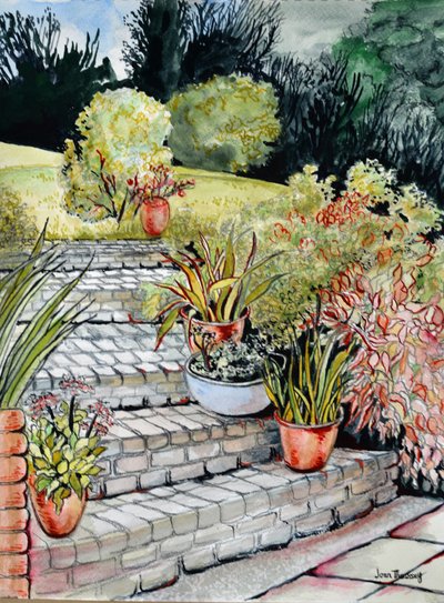 Escaliers vers le jardin - Joan Thewsey