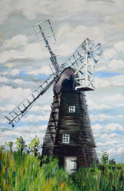 Le Moulin, 2000 (acrylique) - Joan Thewsey