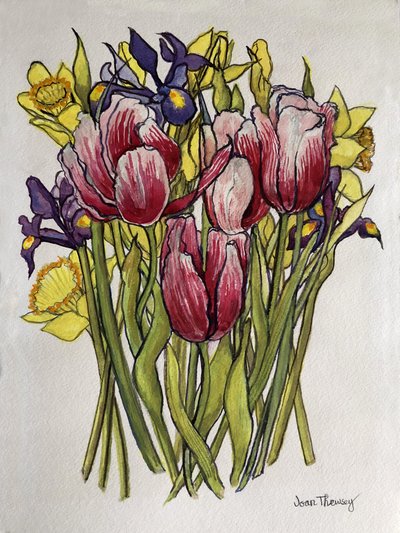 Tulipes, Jonquilles et Iris - Joan Thewsey