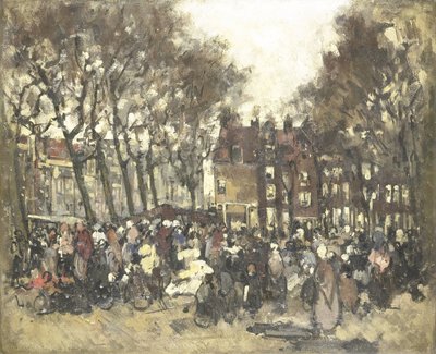 Le Noordermarkt à Amsterdam - Joannes Barnardus Antonius Maria Westerwoudt