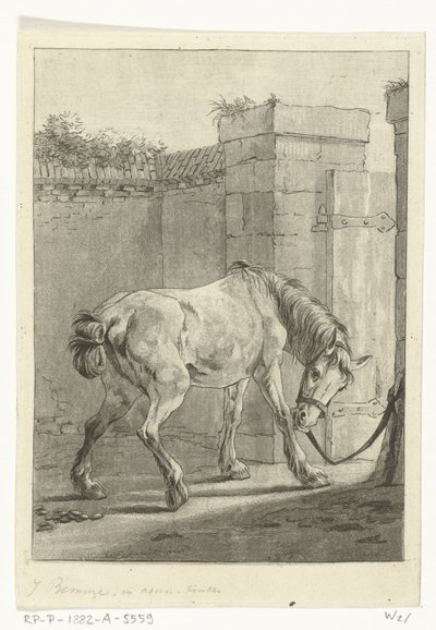 Un cheval attaché à un poteau - Joannes Bemme