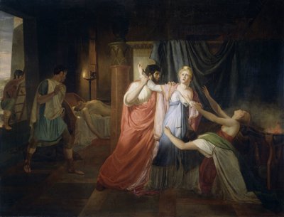 Proculeius empêchant Cléopâtre de se poignarder - Joannes Echarius Carolus Alberti