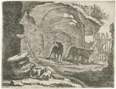 Quatre chiens près d