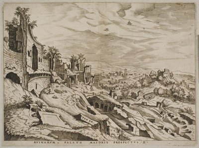 Deuxième vue des ruines sur la colline du Palatin - Joannes van Doetecum I