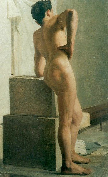 Nu masculin vu de dos - Joao Batista da Costa