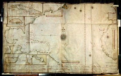Ms 1288 fol.22 Carte des Caraïbes - Joao Teixeira