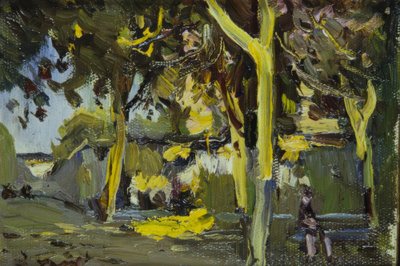 Place avec arbres - Joaquim Mir i Trinxet
