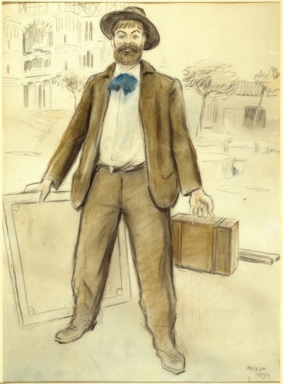 Portrait de Joaquim Mir et la Sagrada Familia - Joaquim Mir i Trinxet
