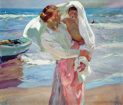 Après le bain - Joaquín Sorolla