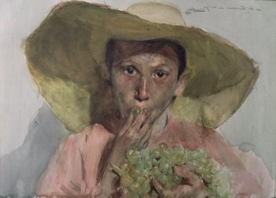 Garçon mangeant des raisins - Joaquin Sorolla y Bastida