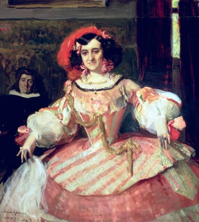 Portrait de Maria Guerrero, actrice et directrice du Teatro Español à Madrid - Joaquín Sorolla