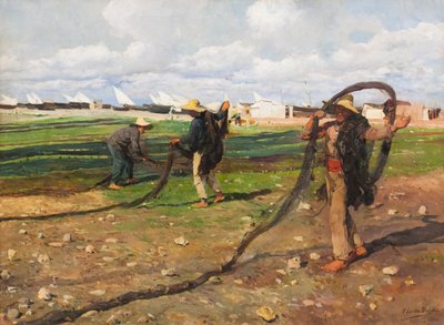 Tirant les filets de pêche - Joaquin Sorolla y Bastida