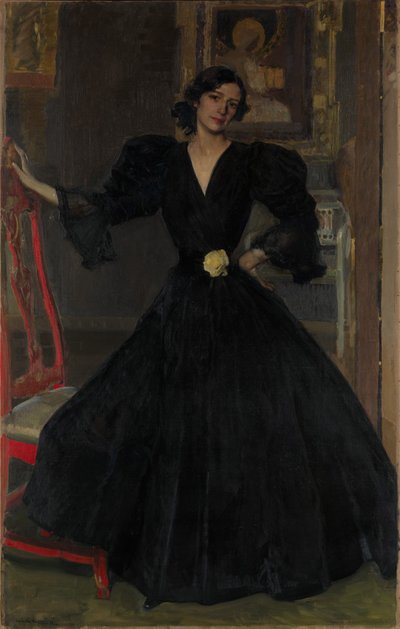 Señora de Sorolla en noir - Joaquín Sorolla