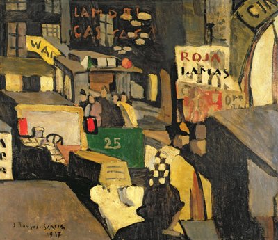 Scène de rue à Barcelone - Joaquin Torres Garcia