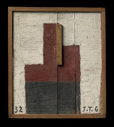 Forma en terre de sienne et noir - Joaquin Torres Garcia