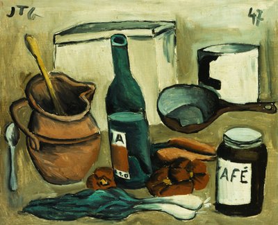 Nature morte; Boîte de sept objets; Naturaleza Muerta, Caja de Carton a Siete Tonos - Joaquin Torres Garcia