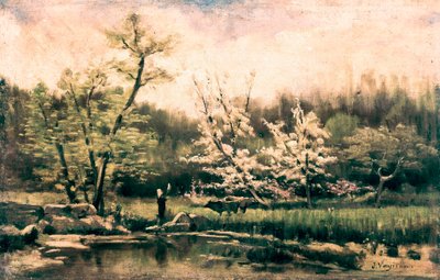 Paysage de printemps - Joaquin Vayreda