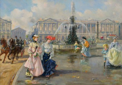 Place de la Concorde, vers 1872 - Joaquín Pallarés Allustante