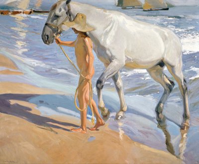 Lavage du cheval, 1909 - Joaquín Sorolla