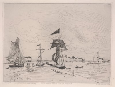 Jetée en bois dans le port de Honfleur - Johan Barthold Jongkind
