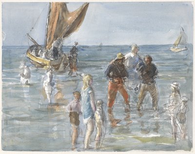 Dame portée par deux pêcheurs d