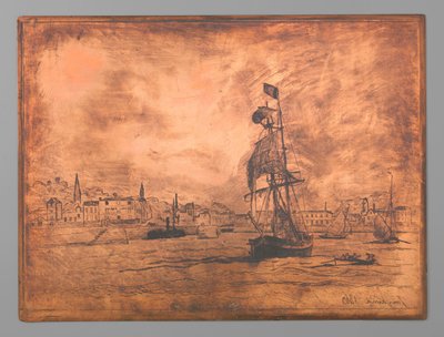 Port de Honfleur - Johan Barthold Jongkind (signed by artist)