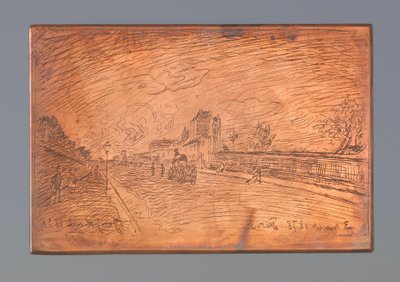Sortie de la Maison Cochin - Johan Barthold Jongkind (signed by artist)
