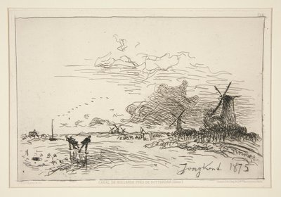 Canal de Hollande, près de Rotterdam (Hiver) - Johan Barthold Jongkind