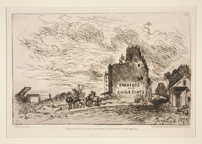 Démolitions de la Rue des Francs-Bourgeois Saint-Marcel - Johan Barthold Jongkind