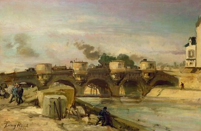 Incendie sur le Pont Neuf, 1853 - Johan Barthold Jongkind