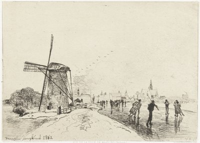 Vue sur Maassluis (Vue de la ville de Maaslins (Hollande)) - Johan Barthold Jongkind