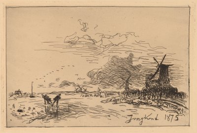 Canal de Hollande, près de Rotterdam (Hiver) - Johan Barthold Jongkind