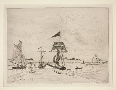 Jetée en bois dans le port de Honfleur - Johan Barthold Jongkind