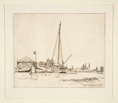 La Barque amarrée - Johan Barthold Jongkind