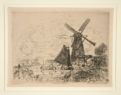 Moulins en Hollande - Johan Barthold Jongkind
