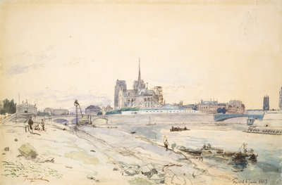 Notre-Dame de Paris vue du Quai de la Tournelle - Johan Barthold Jongkind