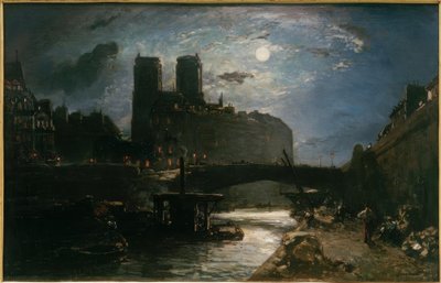 Notre-Dame de Paris au clair de lune - Johan Barthold Jongkind