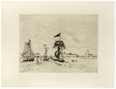 Jetée au Port de Honfleur - Johan Barthold Jongkind