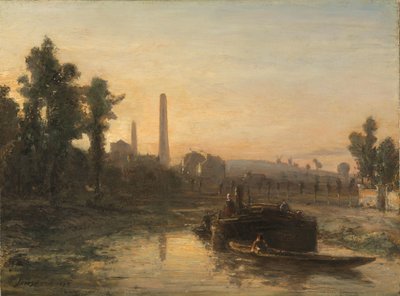 Vue de rivière en France, peut-être près de Pontoise - Johan Barthold Jongkind