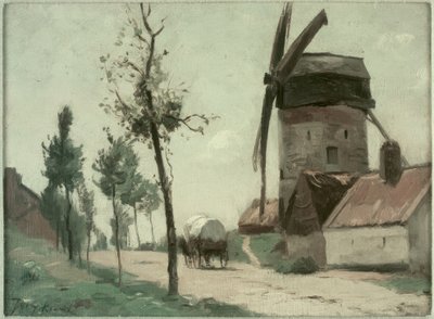 Rue avec moulin - Johan Barthold Jongkind