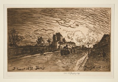 Sortie de la Maison Cochin (Faubourg Saint-Jacques) - Johan Barthold Jongkind