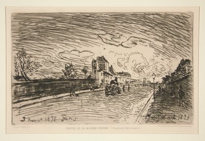 Sortie de la Maison Cochin (Faubourg Saint-Jacques) - Johan Barthold Jongkind