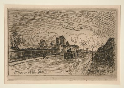 Sortie de la Maison Cochin (Faubourg Saint-Jacques) - Johan Barthold Jongkind
