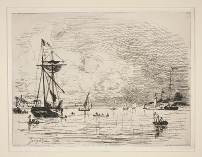 Sortie du port de Honfleur - Johan Barthold Jongkind