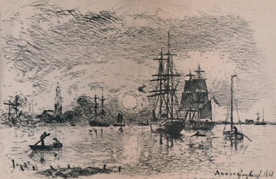 Coucher de soleil dans le port d