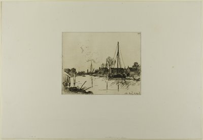The Canal, from Cahier de six eaux-fortes, vues de Hollande - Johan Barthold Jongkind