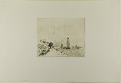 The Two Sailboats, from Cahier de six eaux-fortes, vues de Hollande - Johan Barthold Jongkind